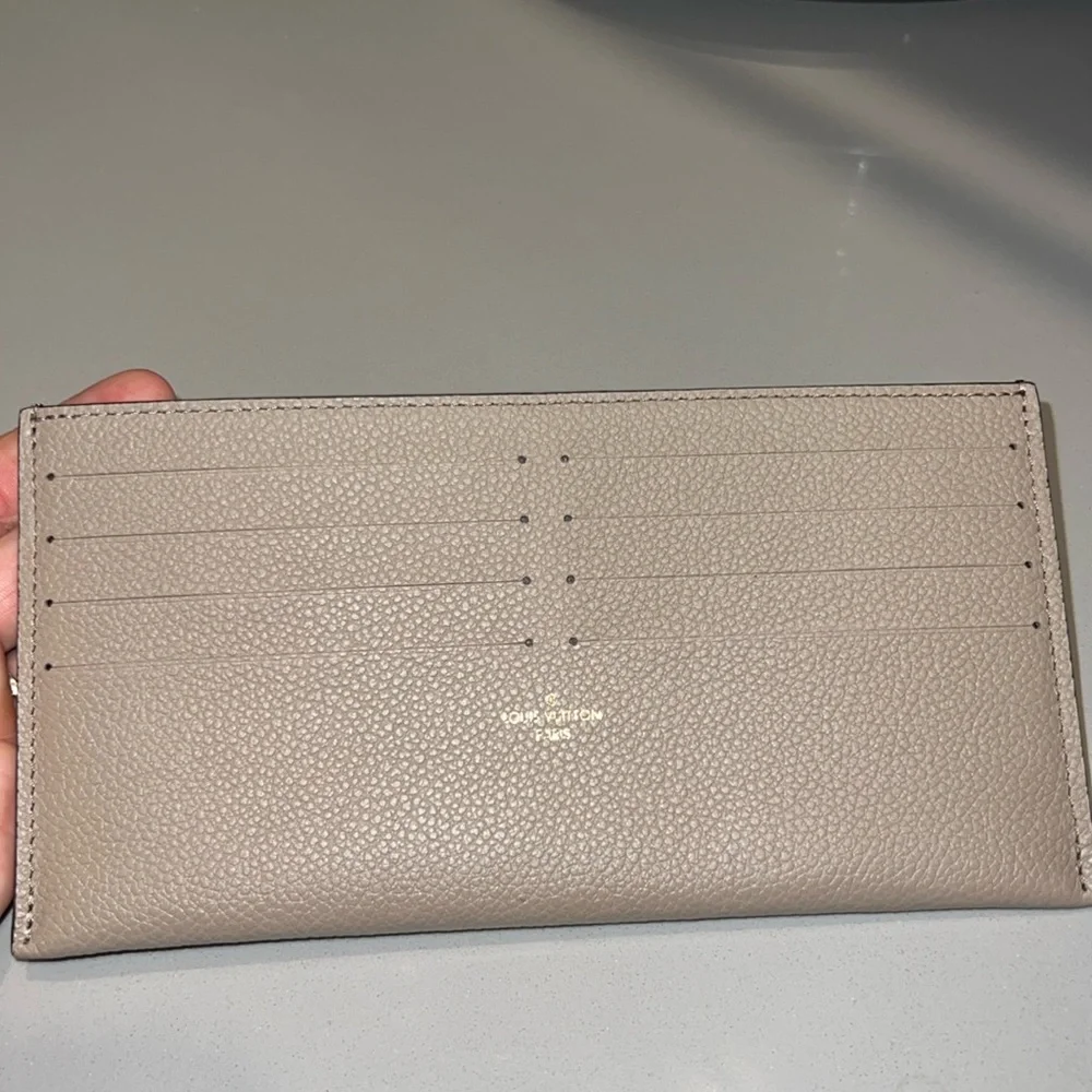 Louis Vuitton Taupe Leather Card Holder